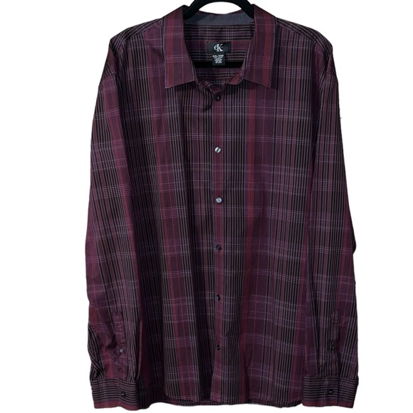 Calvin Klein Plaid Button Down Shirt - Picture 1 of 4